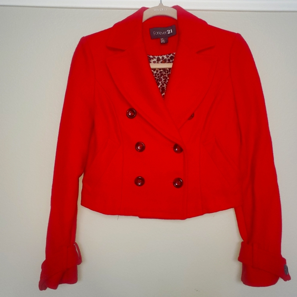Forever 21 Cropped Peacoat